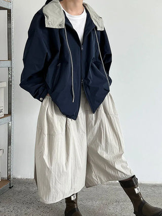 hooded shell jacket
