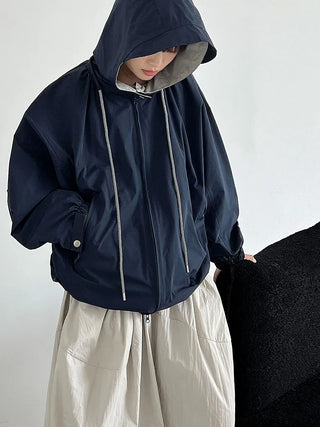 hooded shell jacket