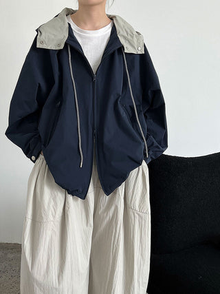 hooded shell jacket