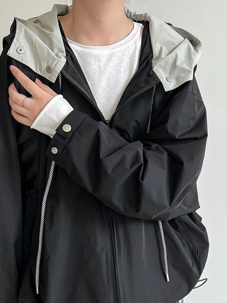 hooded shell jacket