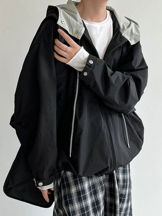 hooded shell jacket