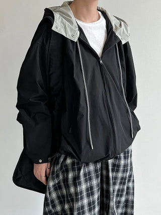 hooded shell jacket