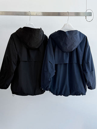 hooded shell jacket