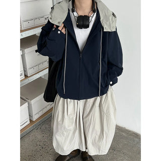 hooded shell jacket