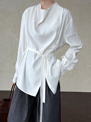 lace-up small shirt