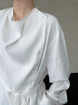 lace-up small shirt