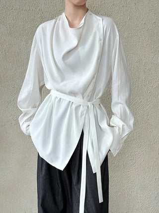 lace-up small shirt