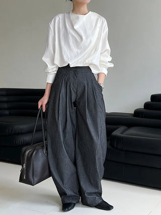 lace-up small shirt