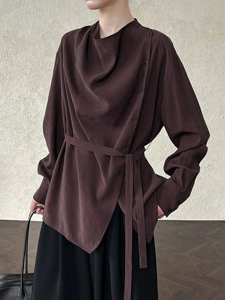lace-up small shirt