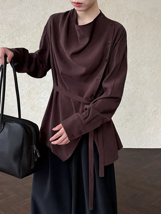 lace-up small shirt