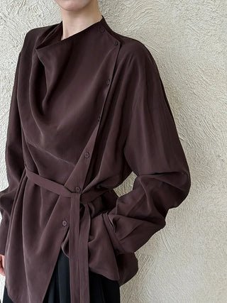 lace-up small shirt