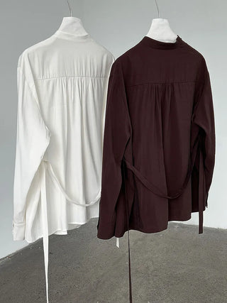 lace-up small shirt