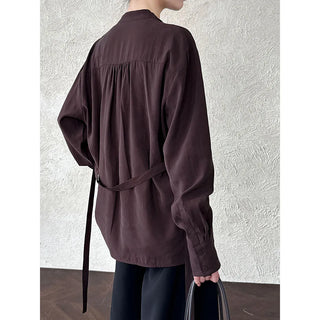 lace-up small shirt