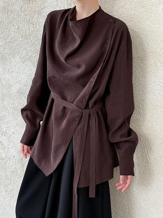 lace-up small shirt