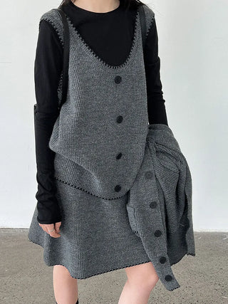 knit vest set