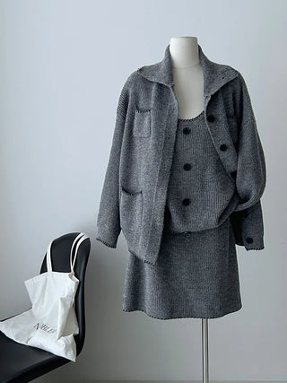 knit vest set
