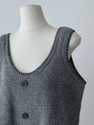 knit vest set