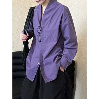 stand collar blouse
