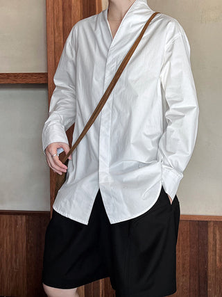 stand collar blouse