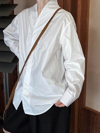 stand collar blouse
