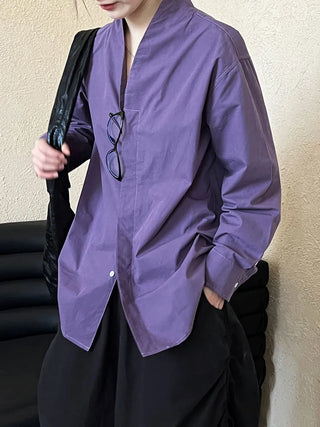 stand collar blouse