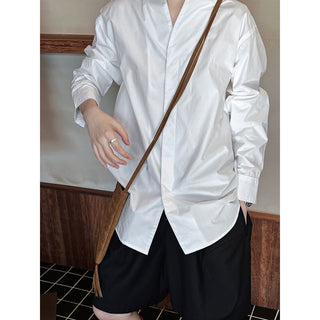 stand collar blouse