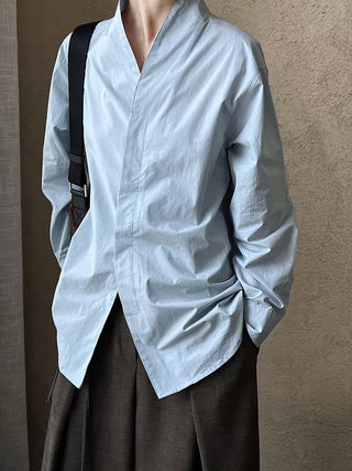 stand collar blouse