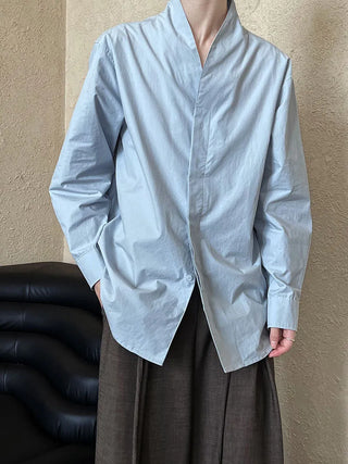 stand collar blouse