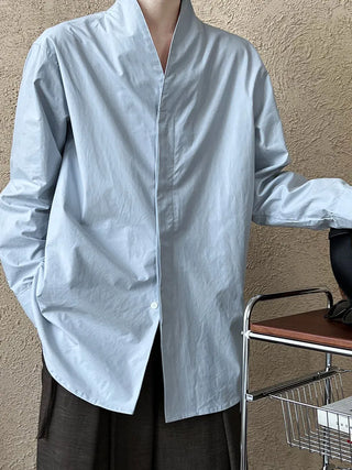 stand collar blouse