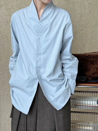 stand collar blouse