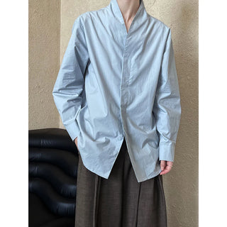 stand collar blouse