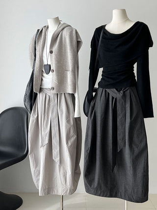 bud lace-up skirt