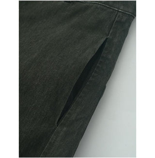 washed curved pants