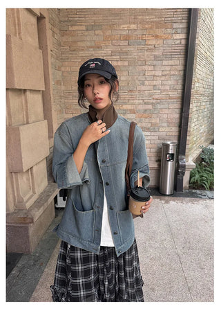 leather patchwork jacket