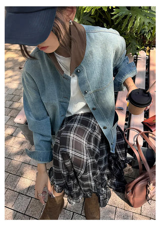 leather patchwork jacket