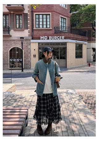 leather patchwork jacket