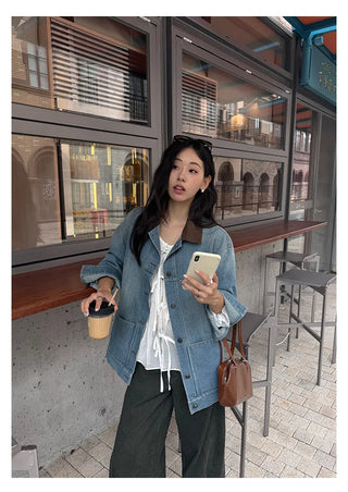 leather patchwork jacket