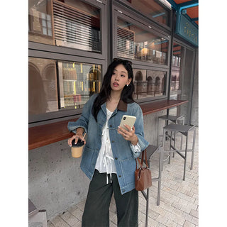 leather patchwork jacket