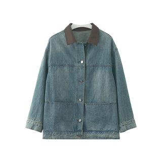 leather patchwork jacket