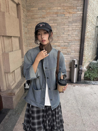 leather patchwork jacket