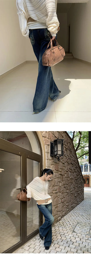 embroidered straight jeans