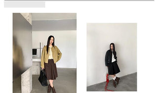 minimalist leather coat