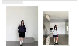 contrast lapel sweater