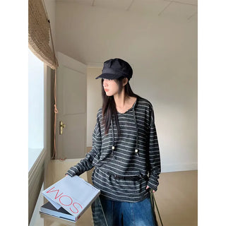 striped hooded sweater
