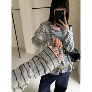 striped hooded sweater