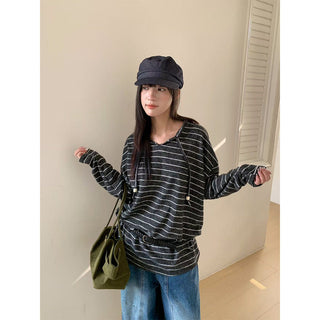 striped hooded sweater