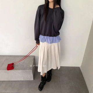 striped patchwork sweater