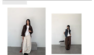 cotton wide-leg Tousers