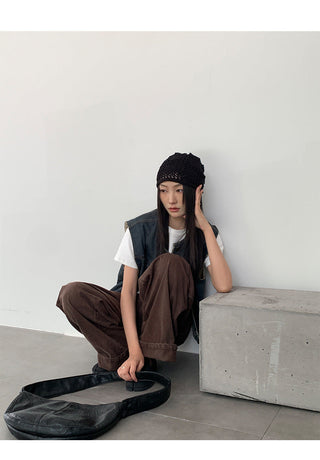 cotton wide-leg Tousers