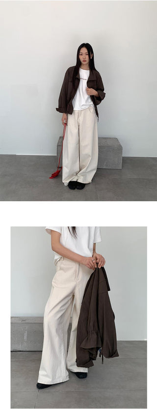 cotton wide-leg Tousers